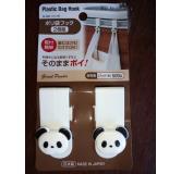 SANADA 塑料袋挂钩 2个组（熊猫）