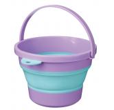 可折叠软桶小号紫绿色（3.7L）