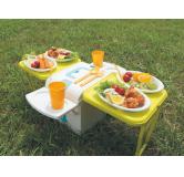 IMOTANI 露营运动会折叠式小餐桌（带餐具）原产地：日本